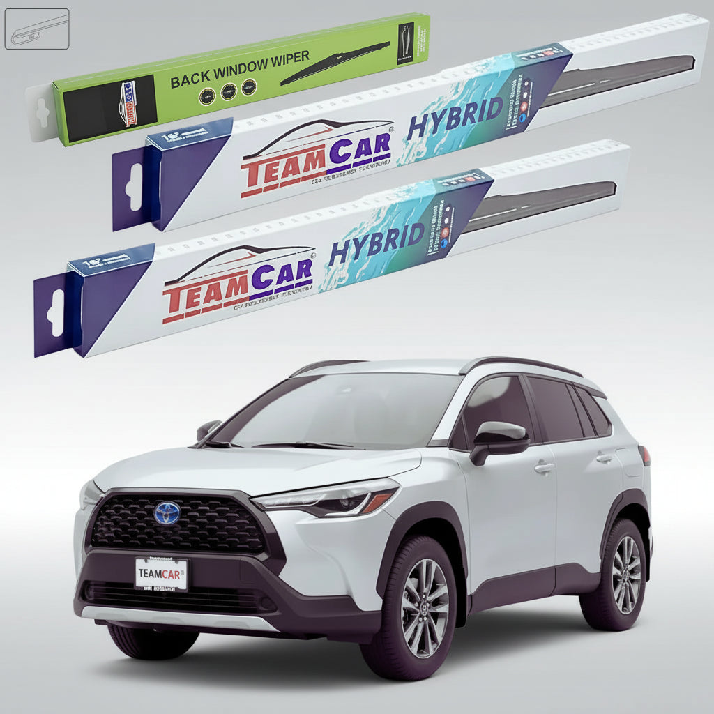 Ștergătoare Toyota Corolla Cross SUV 2020-prezent | Set Față și Spate Hibrid – TeamCar®
