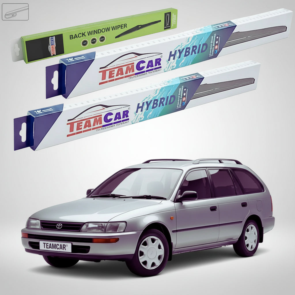 Ștergătoare Toyota Corolla E10 Estate 1992-1997 | Set Față și Spate Hibrid – TeamCar®
