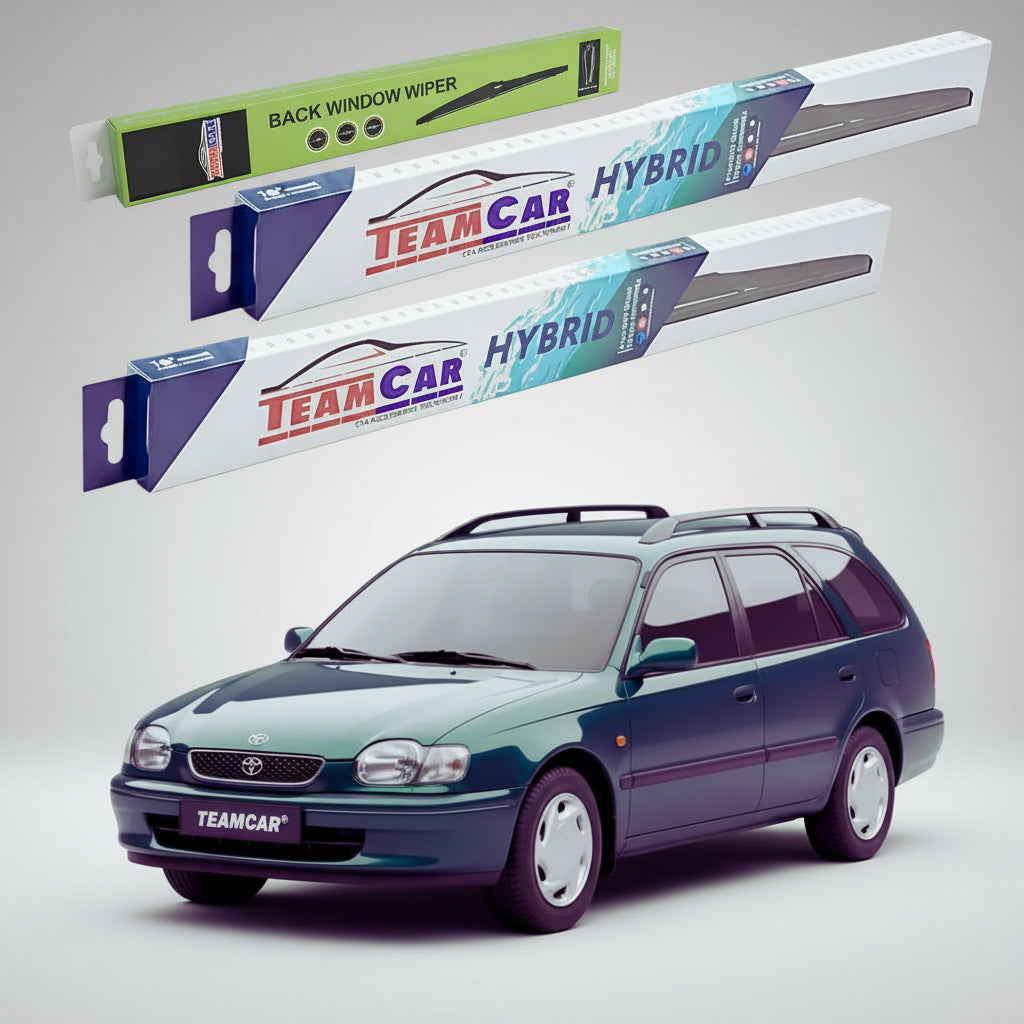 Ștergătoare Toyota Corolla E11 Estate 1997-2001 | Set Față și Spate Hibrid – TeamCar®