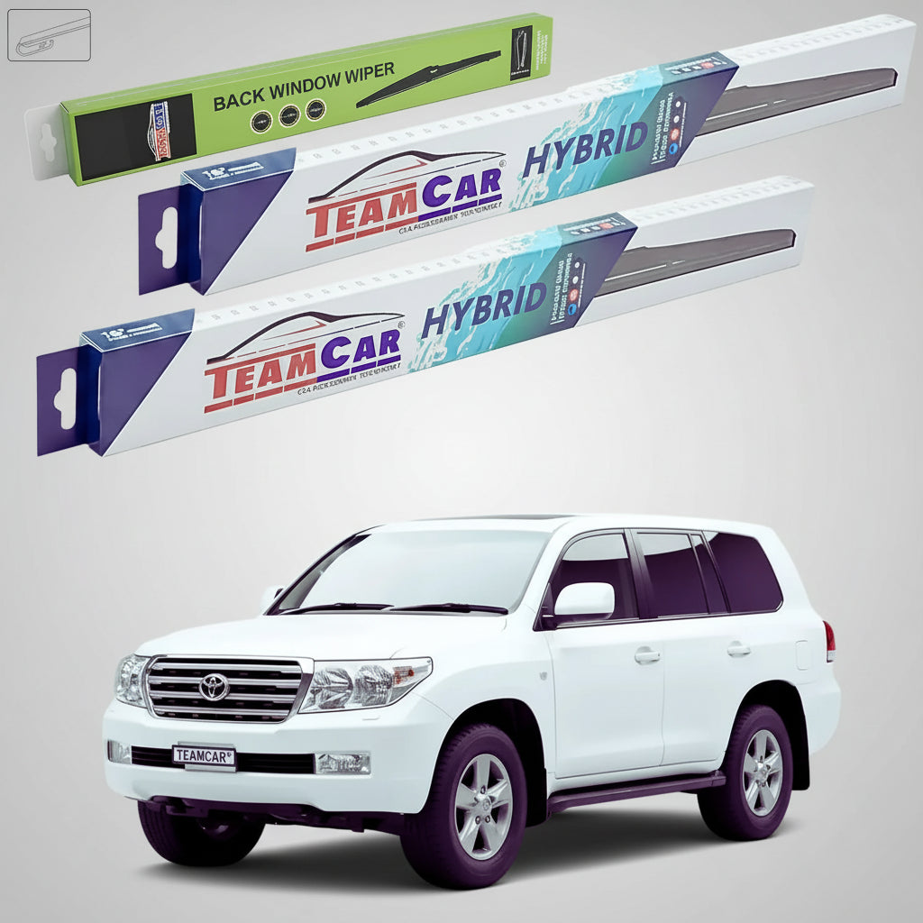 Ștergătoare Toyota Land Cruiser 200 J2 2008-2021 | Set Față și Spate Hibrid – TeamCar®