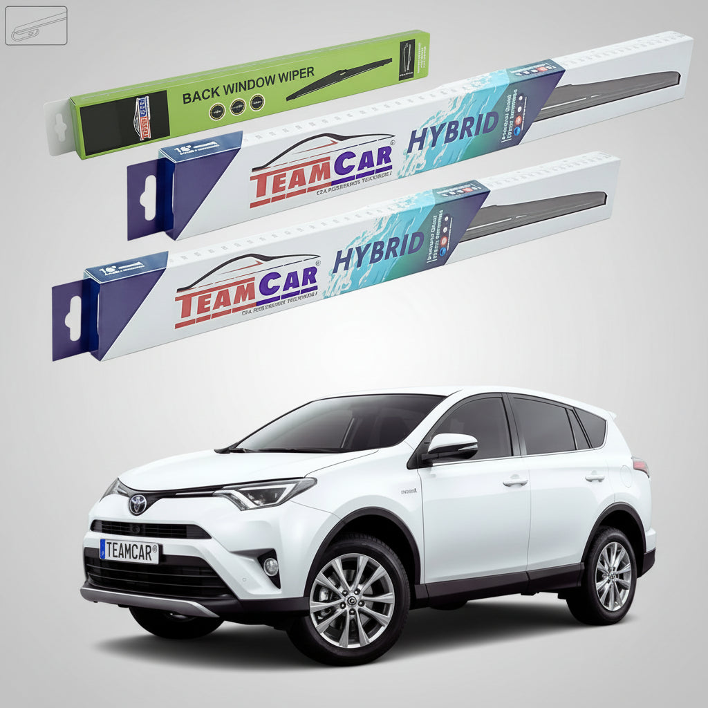 Ștergătoare Toyota RAV4 A4 XA40 2012-2018 | Set Față și Spate Hibrid – TeamCar®