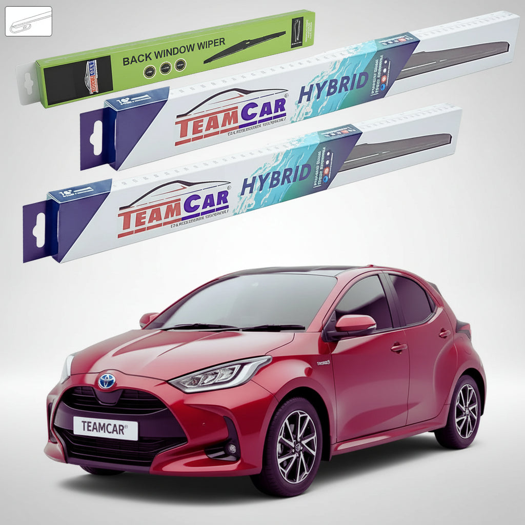 Ștergătoare Toyota Yaris P21 Hatchback 2020-prezent | Set Față și Spate Hibrid – TeamCar®