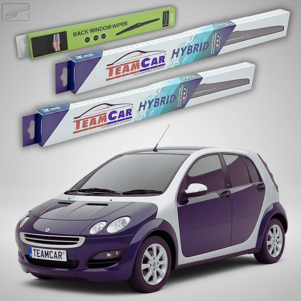 Ștergătoare Smart Forfour 454 2004-2007 | Set Față și Spate Hibrid – TeamCar®