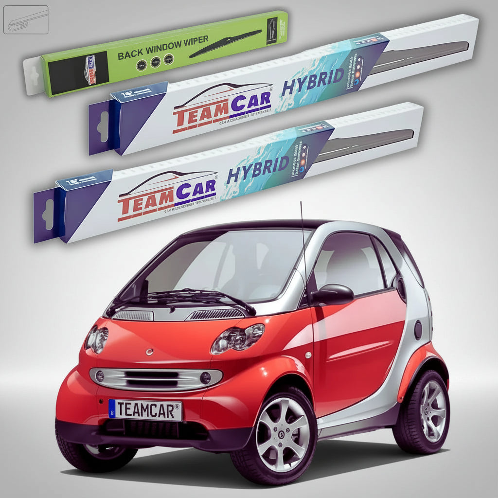 Ștergătoare Smart Fortwo Coupe 450 1998-2004 | Set Față și Spate Hibrid – TeamCar®