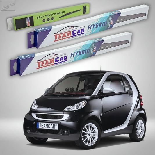 Ștergătoare Smart Fortwo Coupé 451 2007-2015 | Set Față și Spate Hibrid – TeamCar®