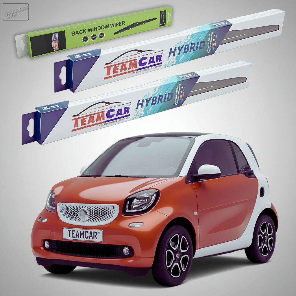 Ștergătoare Smart Fortwo Coupe 453 2014-2021 | Set Față și Spate Hibrid – TeamCar®