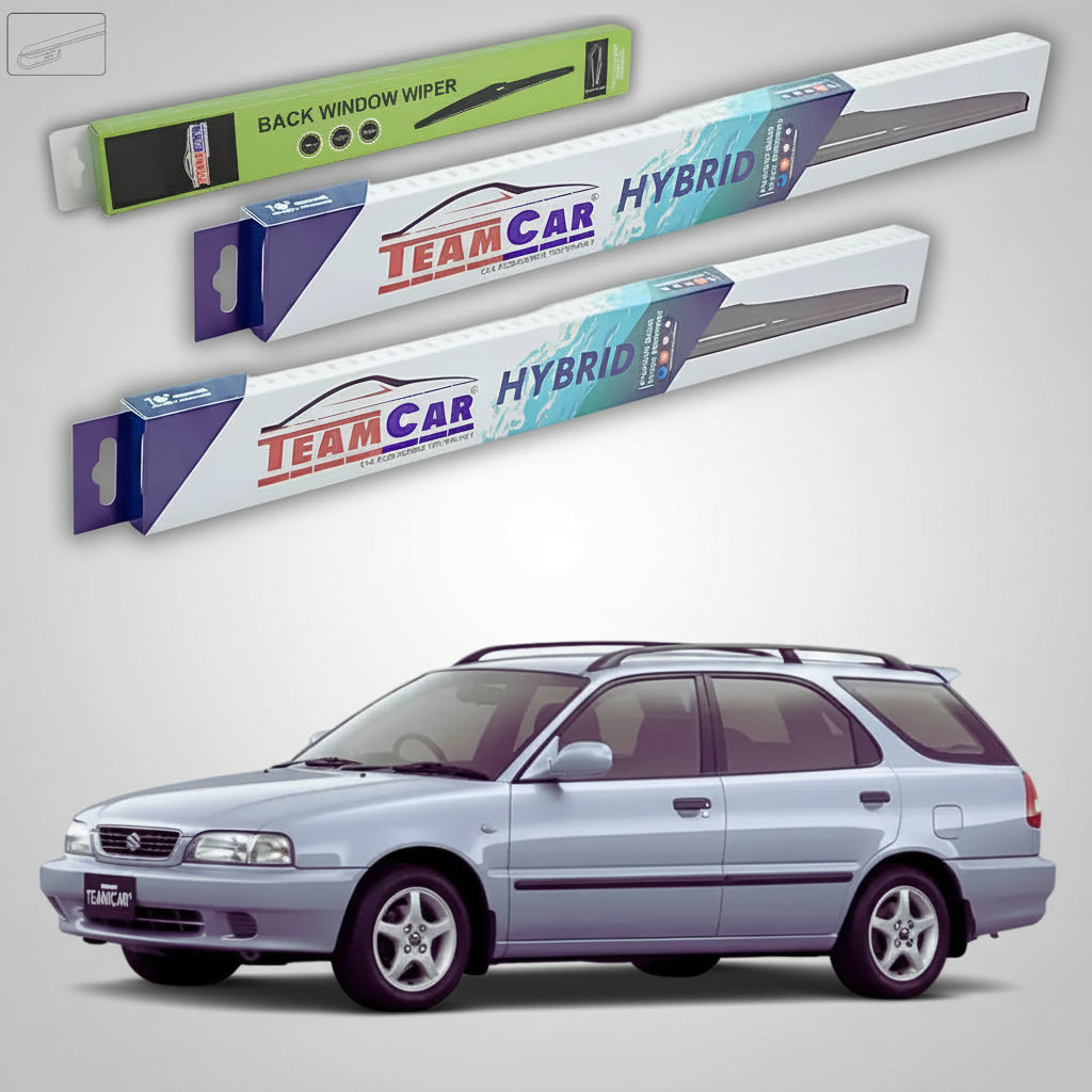 Ștergătoare Suzuki Baleno Combi EG 1996-2005 | Set Față și Spate Hibrid – TeamCar®