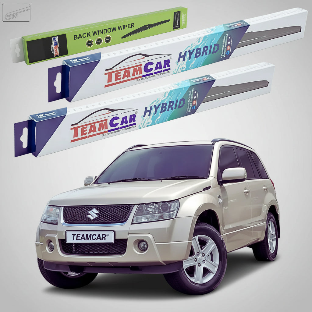 Ștergătoare Suzuki Grand Vitara II JT 5 Uși 2005-2008 | Set Față și Spate Hibrid – TeamCar®