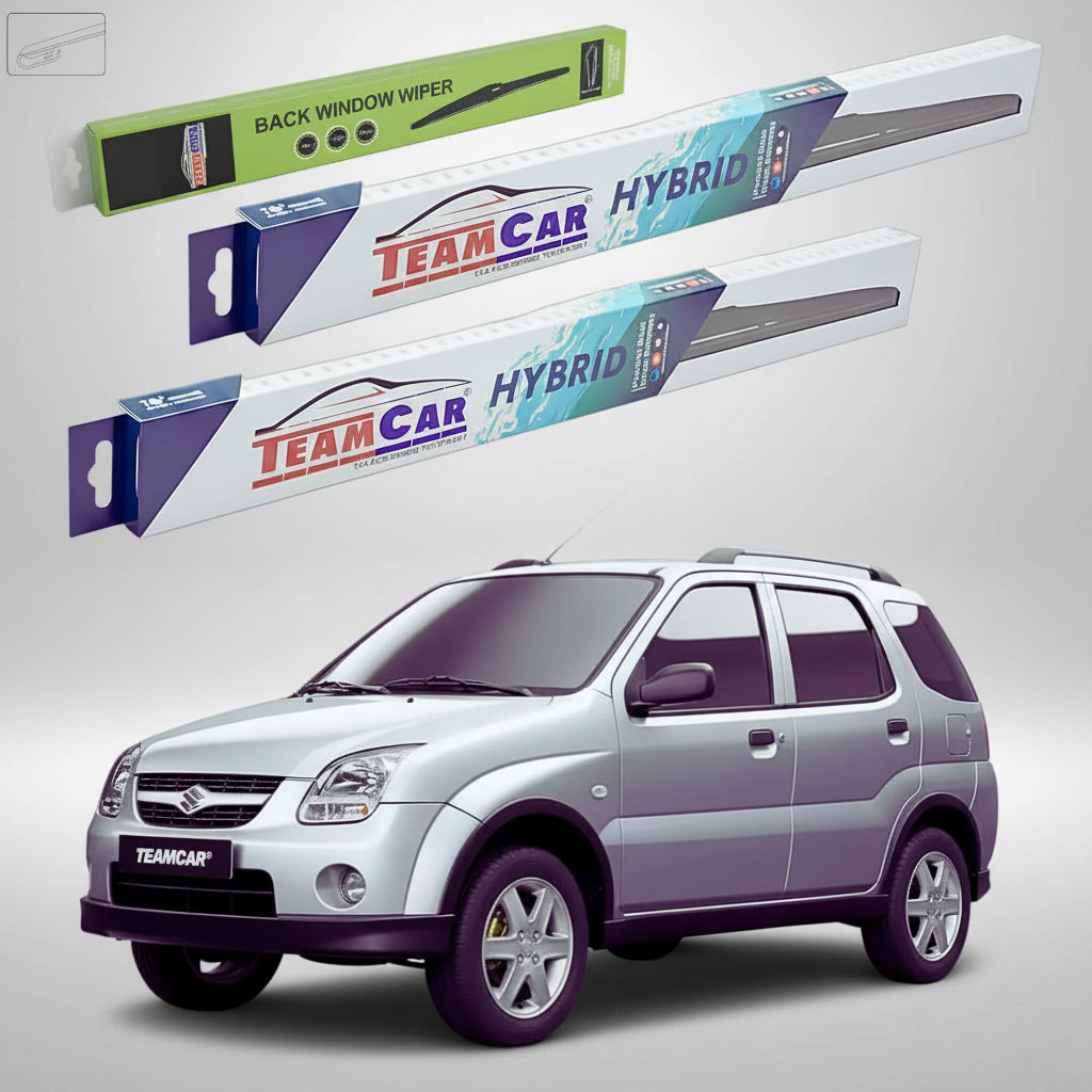 Ștergătoare Suzuki Ignis II MH Hatchback 2003-2007 | Set Față și Spate Hibrid – TeamCar®