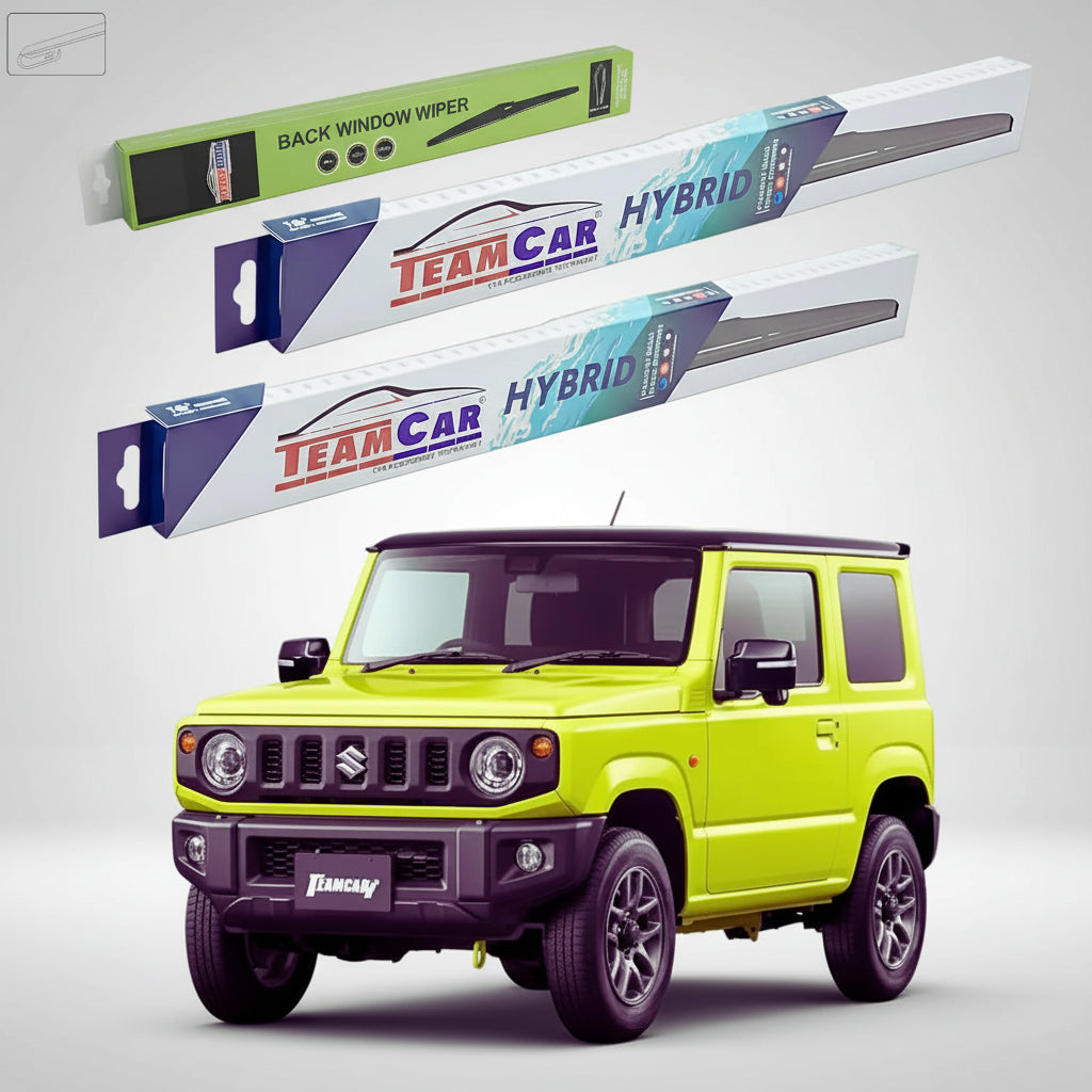 Ștergătoare Suzuki Jimny GJ/A6G 2018+ | Set Față și Spate Hibrid – TeamCar®