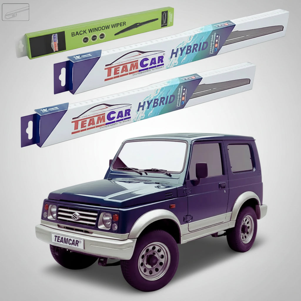Ștergătoare Suzuki Samurai SJ 1987-2004 | Van/Hardtop | Set Față și Spate Hibrid – TeamCar®