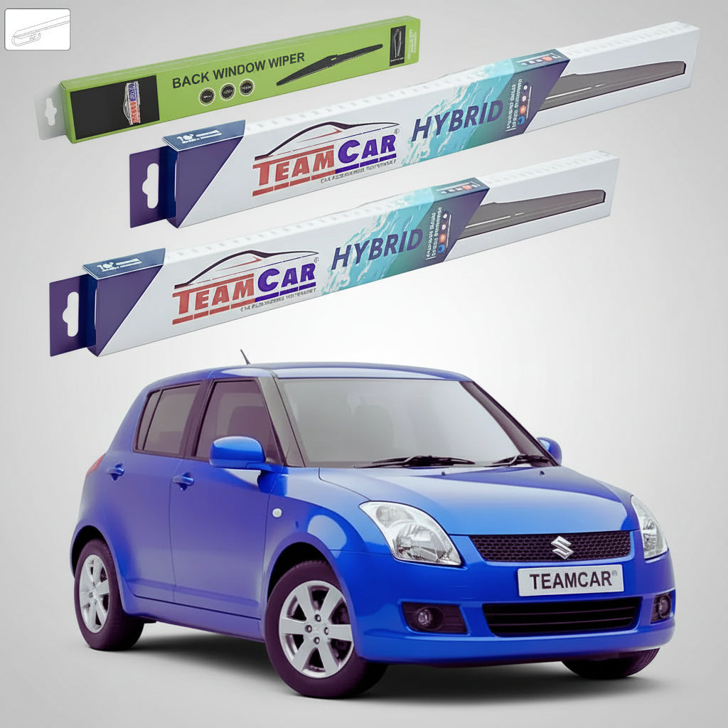 Ștergătoare Suzuki Swift MZ/EZ 2005-2010 | Set Față și Spate Hibrid – TeamCar®