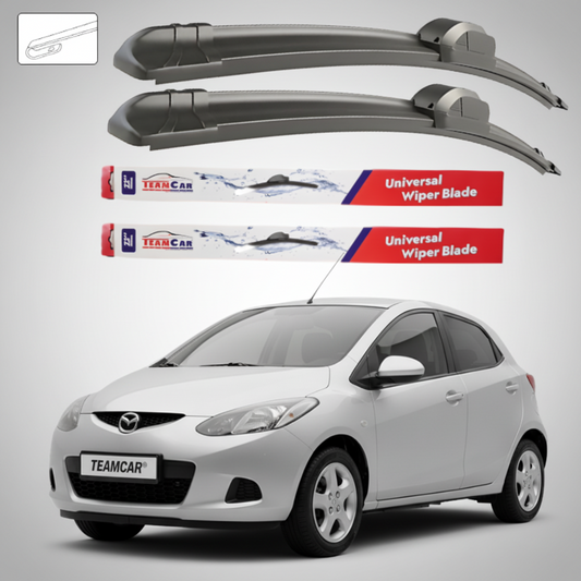 Ștergătoare Mazda 2 DE 2007-2010 5 uși | Set Față Flat – TeamCar®