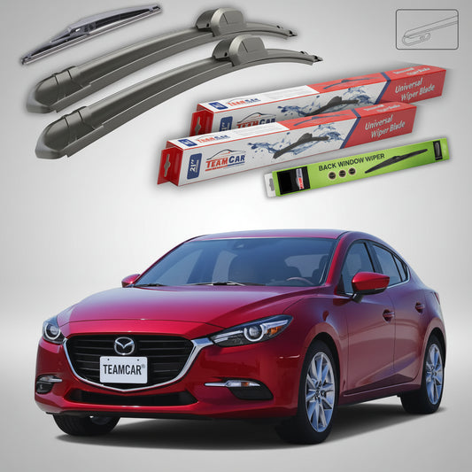 Ștergătoare Mazda 3 BM 2013-2016 | Set Față și Spate Flat – TeamCar®