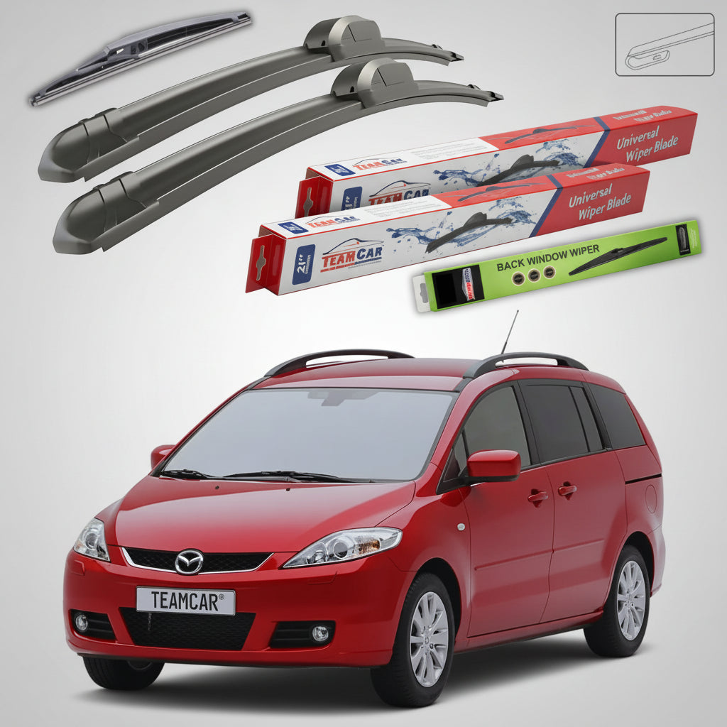 Ștergătoare Mazda 5 CR 2005-2008 | Set Față și Spate Flat – TeamCar®