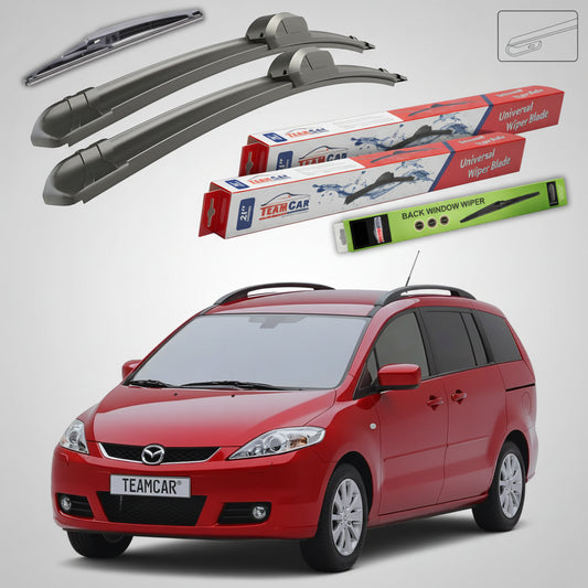 Ștergătoare Mazda 5 CR 2005-2008 | Set Față și Spate Flat – TeamCar®