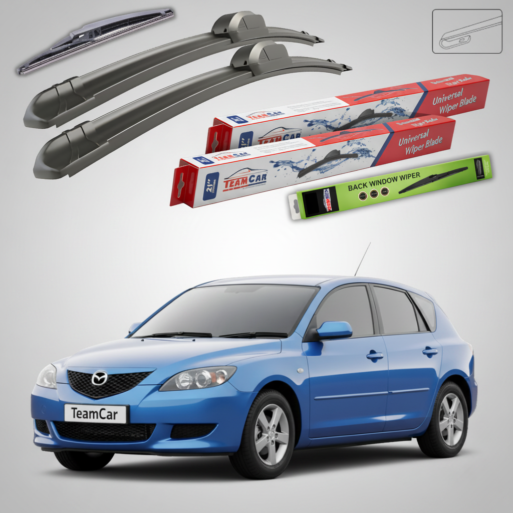 Stergatoare Mazda 3 BK Hatchback 2003-2006 | Set Fata si Spate Flat - TeamCar