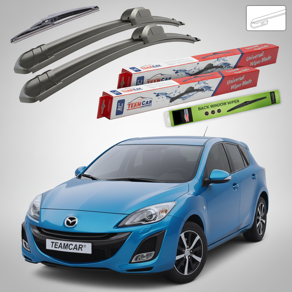 Stergatoare Mazda 3 BL Hatchback 2009-2011 | Set Fata si Spate Flat - TeamCar
