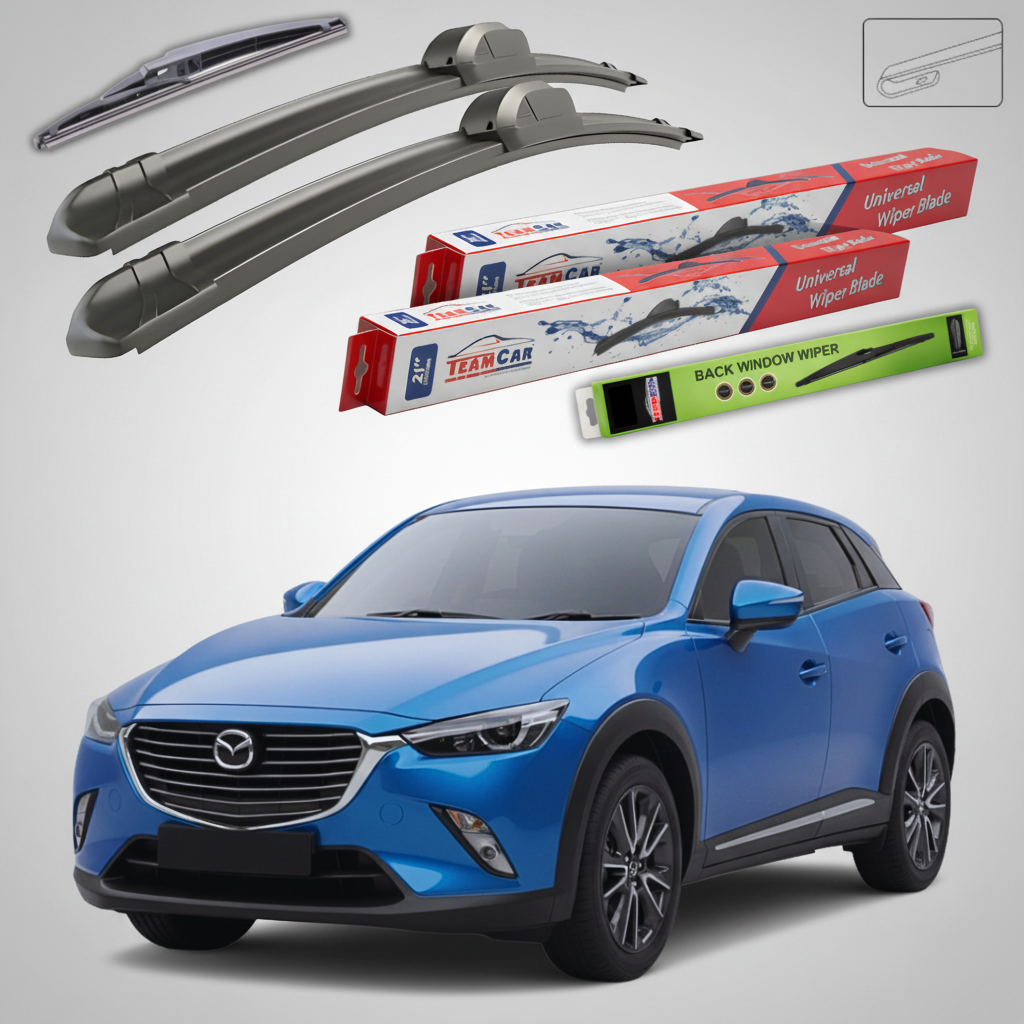 Stergatoare Mazda CX-3 DK 2015-2018 Set Fata si Spate Flat TeamCar