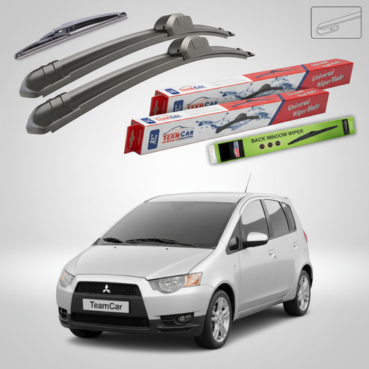 Ștergătoare TeamCar® pentru Mitsubishi Colt VII (Z3, Z2) 2008–2012 – Set Față și Spate Flat