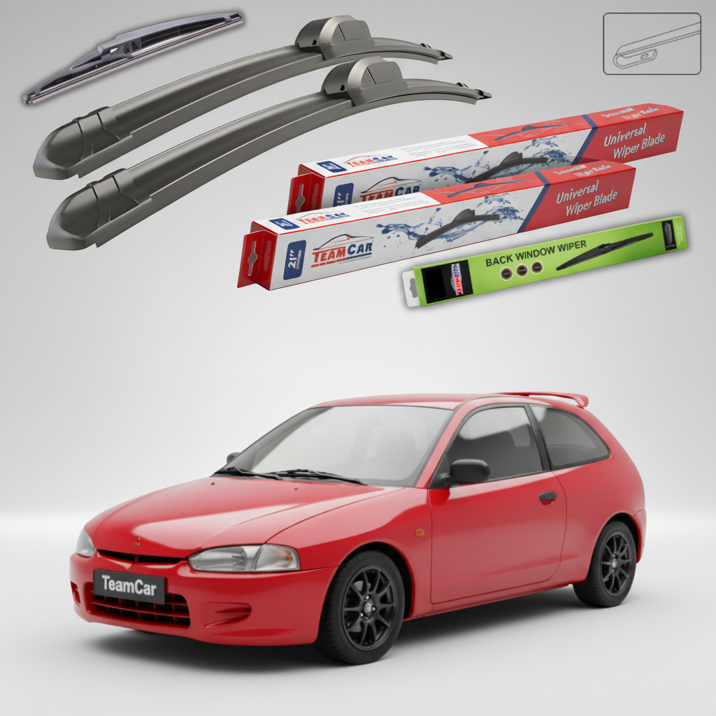 Ștergătoare TeamCar® pentru Mitsubishi Colt V (CJ_A, CP_A) 1995–2003 – Set Față și Spate Flat