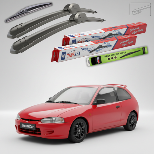 Ștergătoare TeamCar® pentru Mitsubishi Colt V (CJ_A, CP_A) 1995–2003 – Set Față și Spate Flat