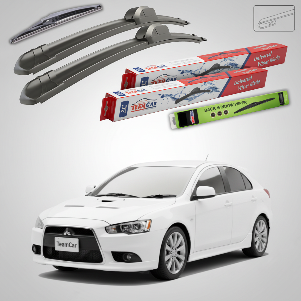 Stergatoare TeamCar pentru Mitsubishi Galant Fortis Sportback (CX_A) 2008-2009 - Set Fata si Spate Flat