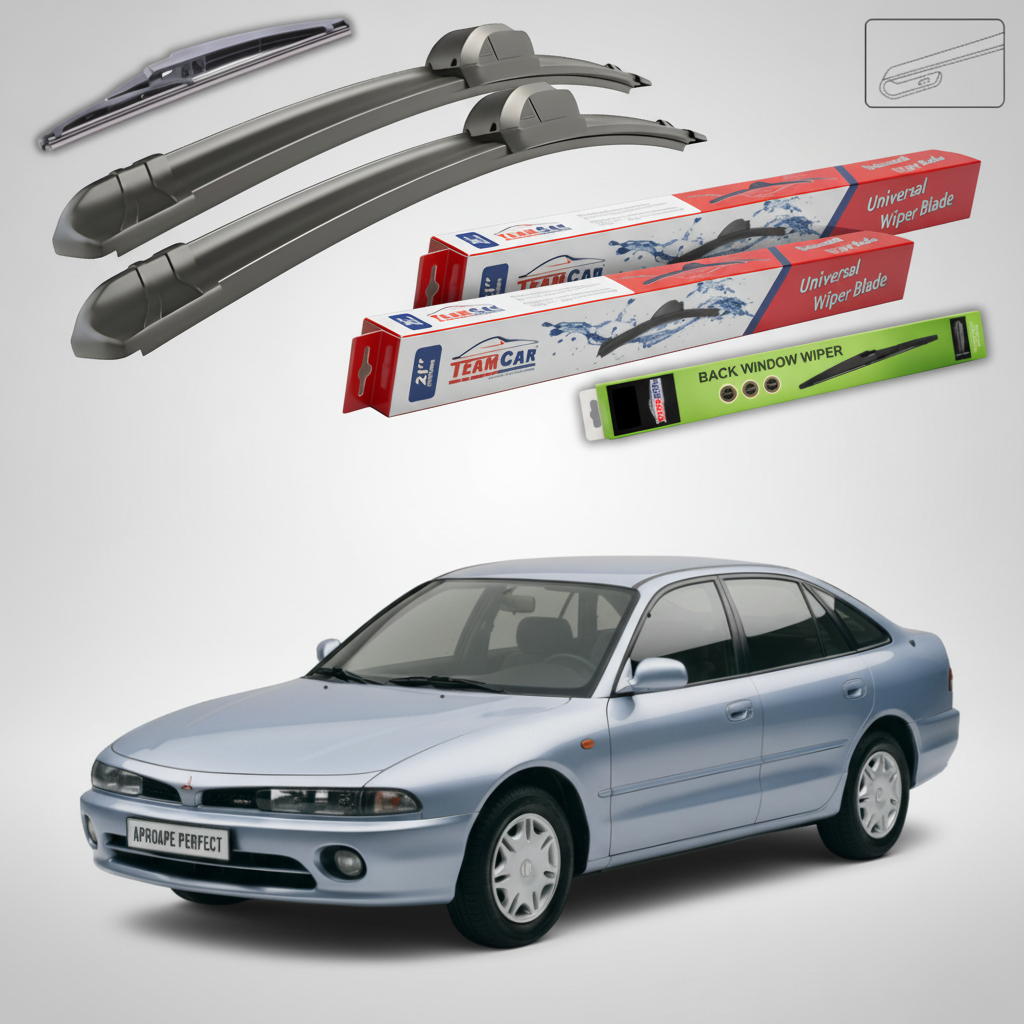 Ștergătoare TeamCar® pentru Mitsubishi Galant V Hatchback (E5_A, E7_A, E8_A) 1992–1996 – Set Față și Spate Flat