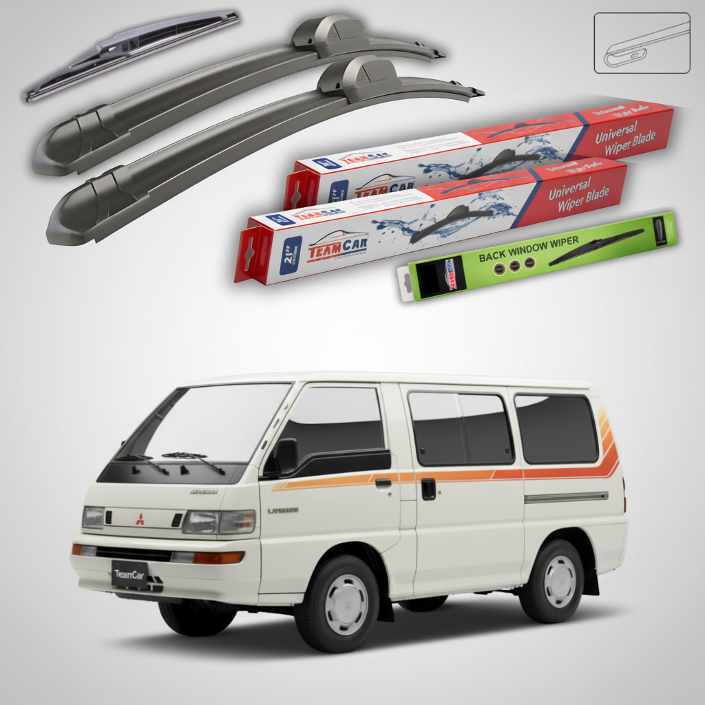 Stergatoare TeamCar pentru Mitsubishi L300 Van Gen III (P1_T) 1994-2000 - Set Fata si Spate Flat