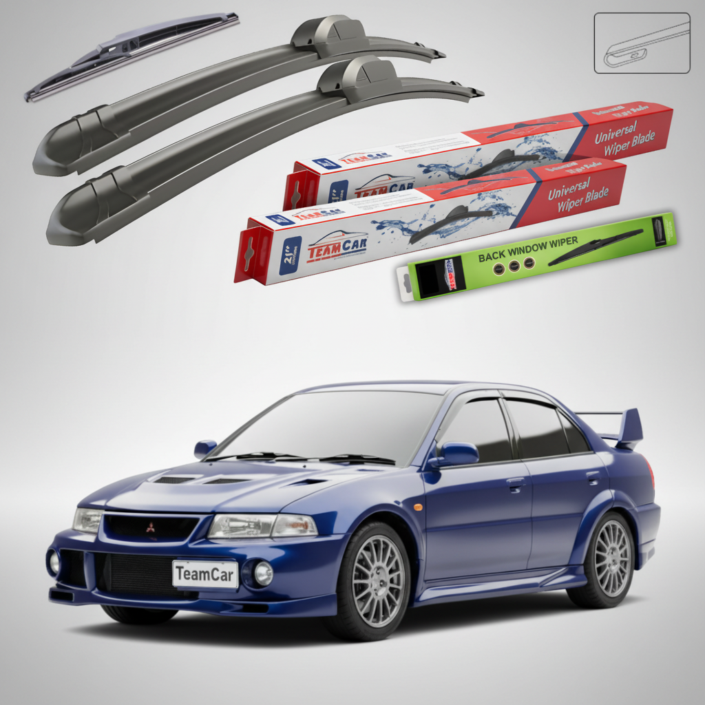 Stergatoare TeamCar pentru Mitsubishi Lancer Gen VI (CJ_/CP_) EVO 4-6 1995-2003 - Set Fata si Spate Flat