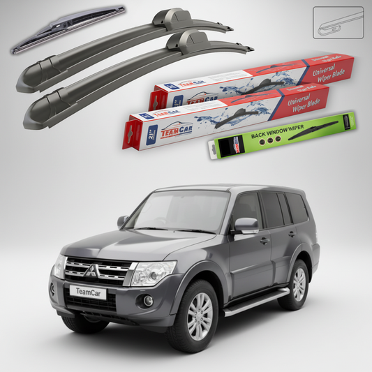 Ștergătoare TeamCar® pentru Mitsubishi Montero / Pajero IV Facelift 2009–2021 – Set Față și Spate Flat