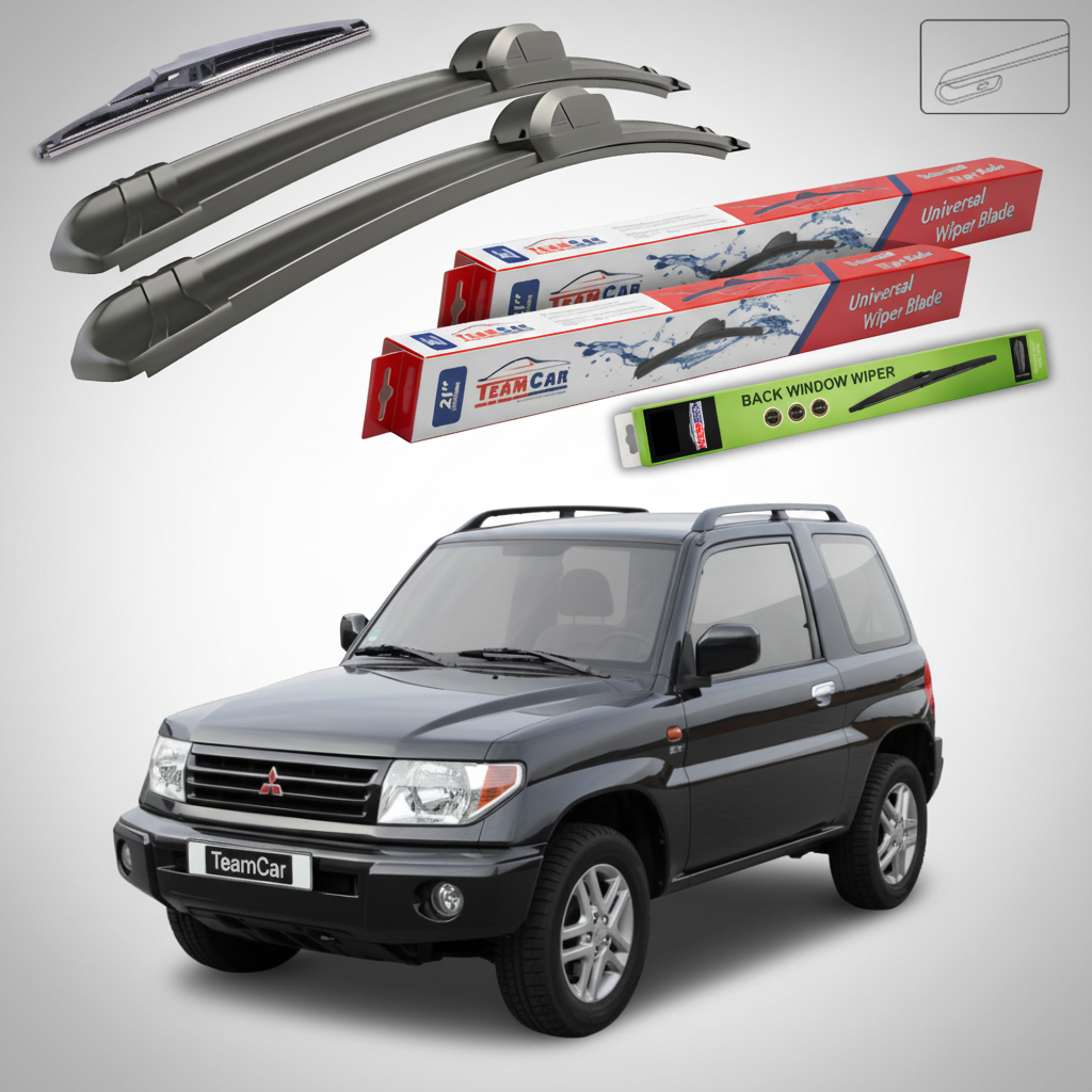 Ștergătoare TeamCar® pentru Mitsubishi Pajero Pinin (H6_W, H7_W) 2000–2007 – Set Față și Spate Flat
