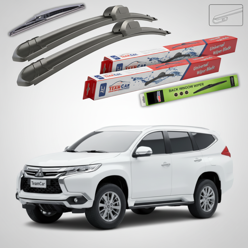 Ștergătoare TeamCar® pentru Mitsubishi Pajero Sport III / Montero Sport (KS) 2015–prezent – Set Față și Spate Flat