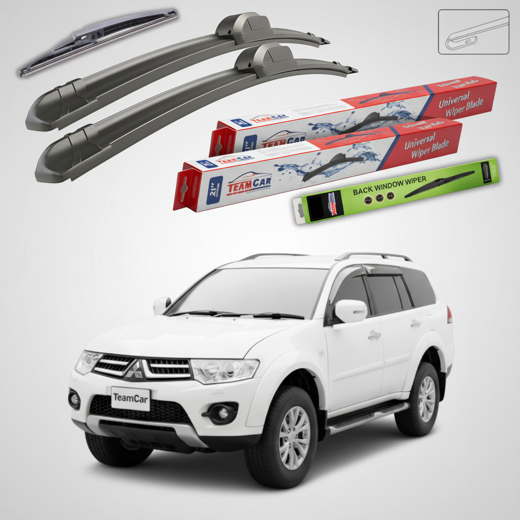Ștergătoare TeamCar® pentru Mitsubishi Pajero Sport II (KH/KG) 2008–2016 – Set Față și Spate Flat