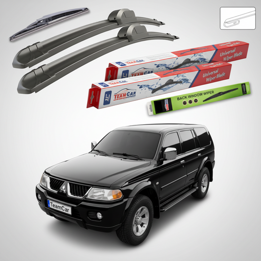 Ștergătoare TeamCar® pentru Mitsubishi Pajero Sport I (K90/K94/K96) 1996–2009 – Set Față și Spate Flat
