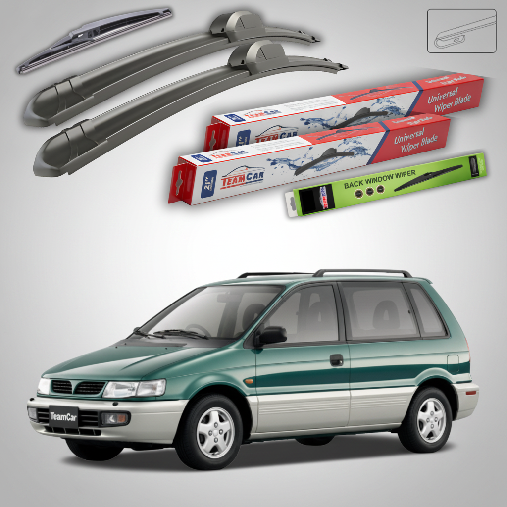 Ștergătoare TeamCar® pentru Mitsubishi Space Runner II (N6_W) 1999–2002 – Set Față și Spate Flat