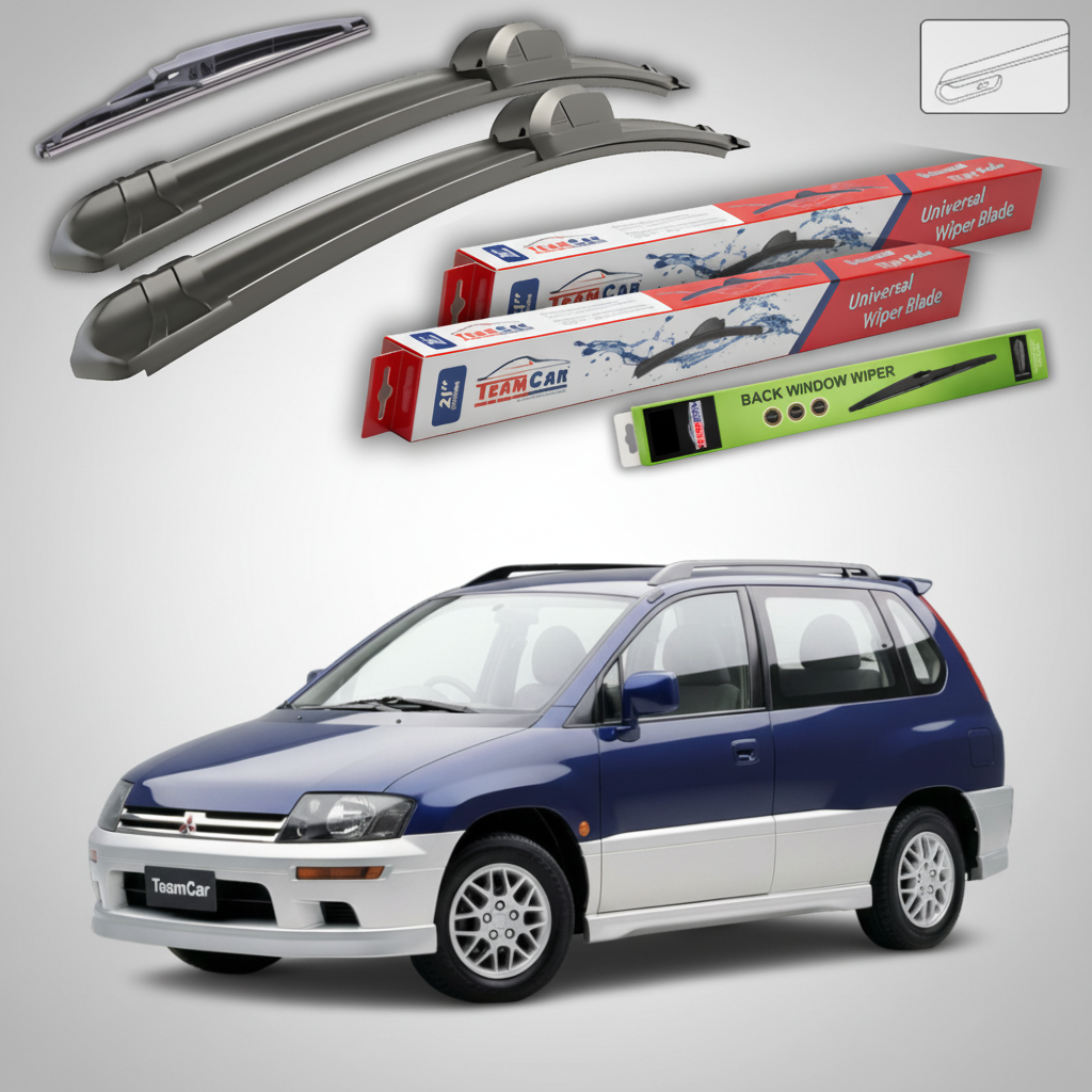 Ștergătoare TeamCar® pentru Mitsubishi Space Runner I (N1_W, N2_W) 1991–1999 – Set Față și Spate Flat