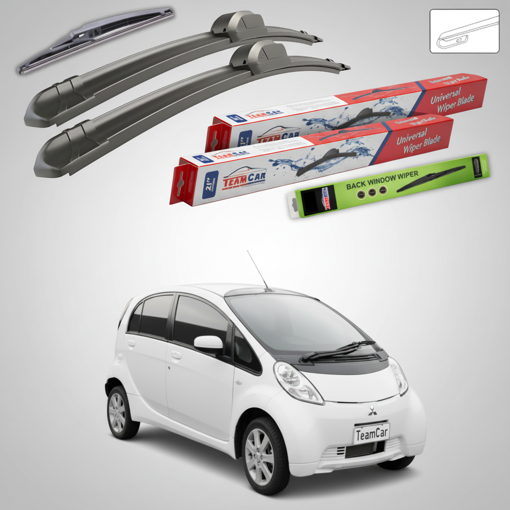 Stergator TeamCar pentru Mitsubishi i-MiEV Hatchback (HA_) 2010+ - Set Fata si Spate Flat
