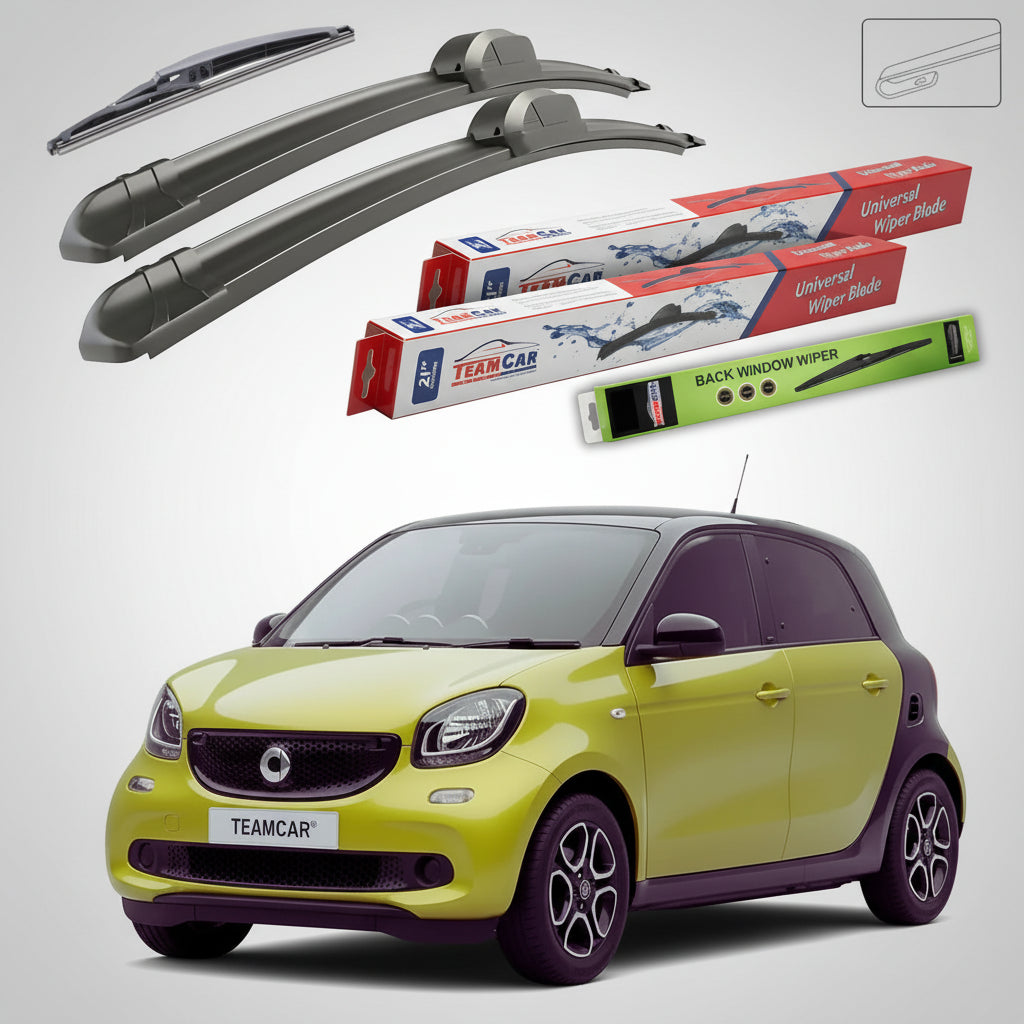 Ștergătoare Smart Forfour 453 Coupe 2014-2021 | Set Față și Spate Flat – TeamCar®