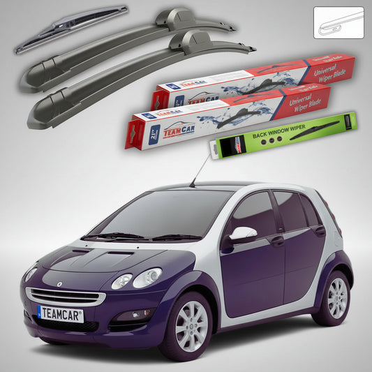 Ștergătoare Smart Forfour 454 2004-2007 | Set Față și Spate Flat – TeamCar®