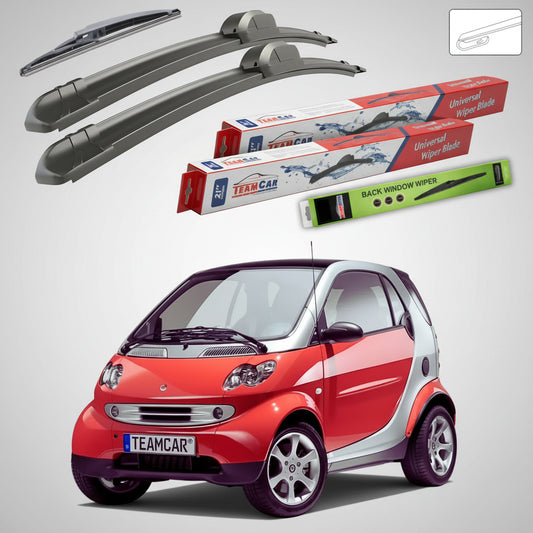 Ștergătoare Smart Fortwo Coupe 450 1998-2004 | Set Față și Spate Flat – TeamCar®
