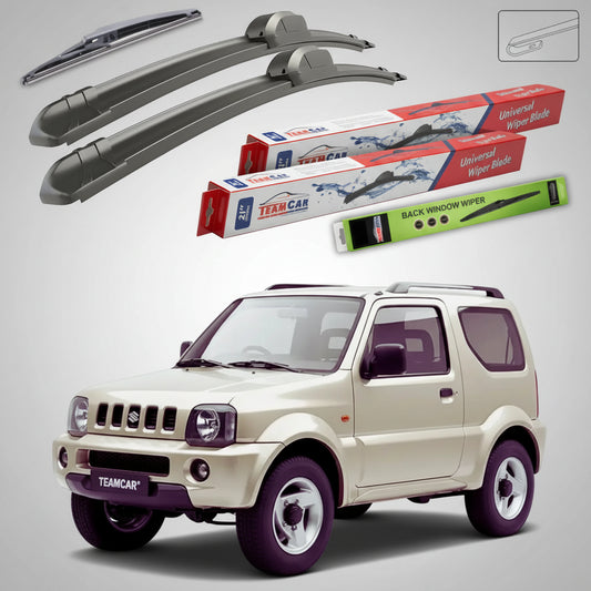 Ștergătoare Suzuki Jimny FJ 1998-2018 | Set Față și Spate Flat – TeamCar®