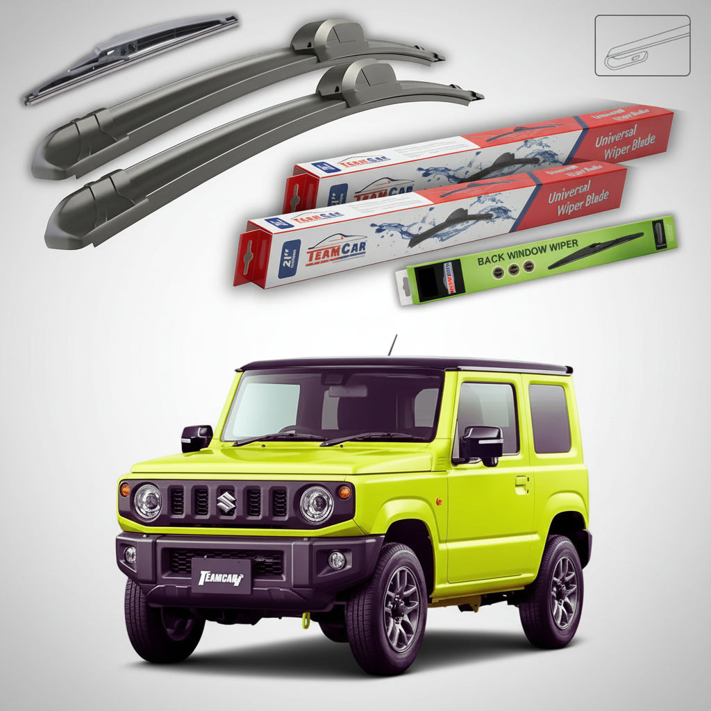 Ștergătoare Suzuki Jimny GJ/A6G 2018+ | Set Față și Spate Flat – TeamCar®