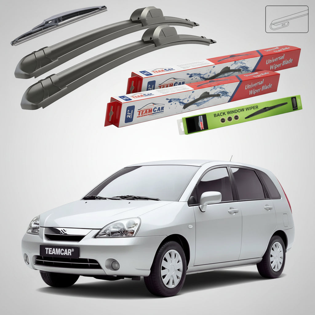 Ștergătoare Suzuki Liana Combi ER 2001-2007 Set Față și Spate Flat – TeamCar®