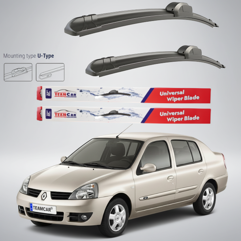 Ștergătoare Renault Clio II Symbol (2002–2006) TeamCar® – Flat | Set față