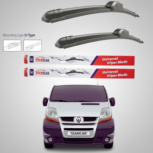 Ștergătoare Renault Trafic II VAN (2001–2014) Flat | Set față – TeamCar®