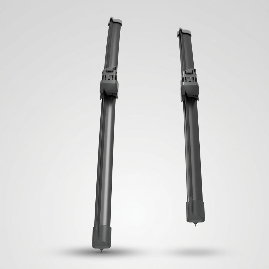 Doua lamele Bosch Aerotwin A225S asezate vertical, vedere de ansamblu