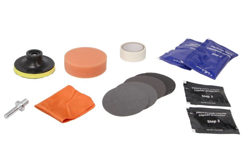 Kit recondiționare faruri SEALEY HRK01 – conținut set varianta 1