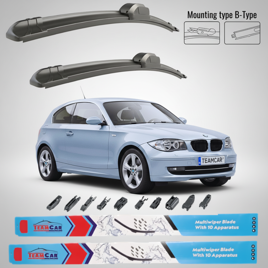 Ștergătoare BMW Seria 1 E81 (2006–2012) Flat | Set Față – TeamCar®