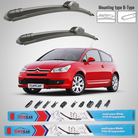 Ștergătoare Citroen C4 Coupe (2004–2010) Flat | Set față – TeamCar®